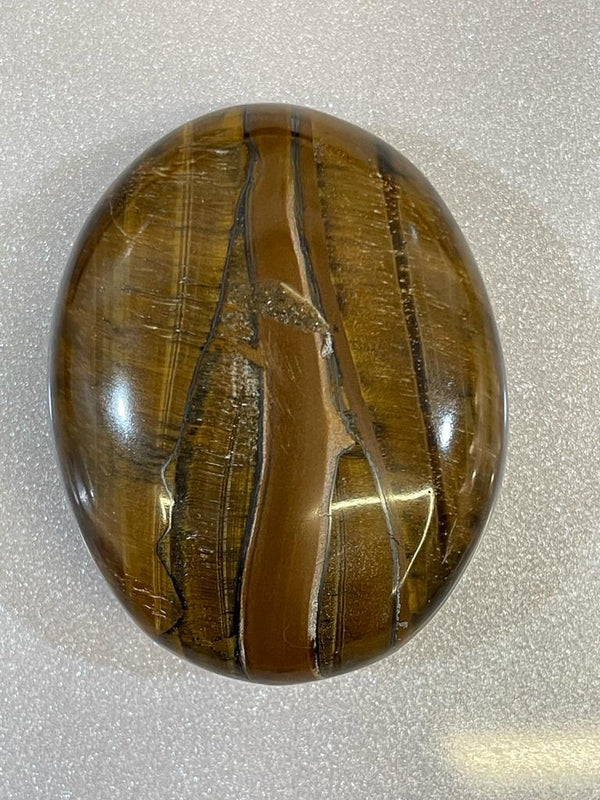 Tiger Eye Palmstone - Energy and Confidence Booster (Cleansed, Charged & Attuned)