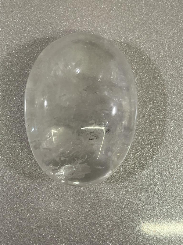 Quartz Crystal Palmstone - Energy amplifier, spiritual growth, awareness and wisdom (Cleansed, Charged & Attuned)